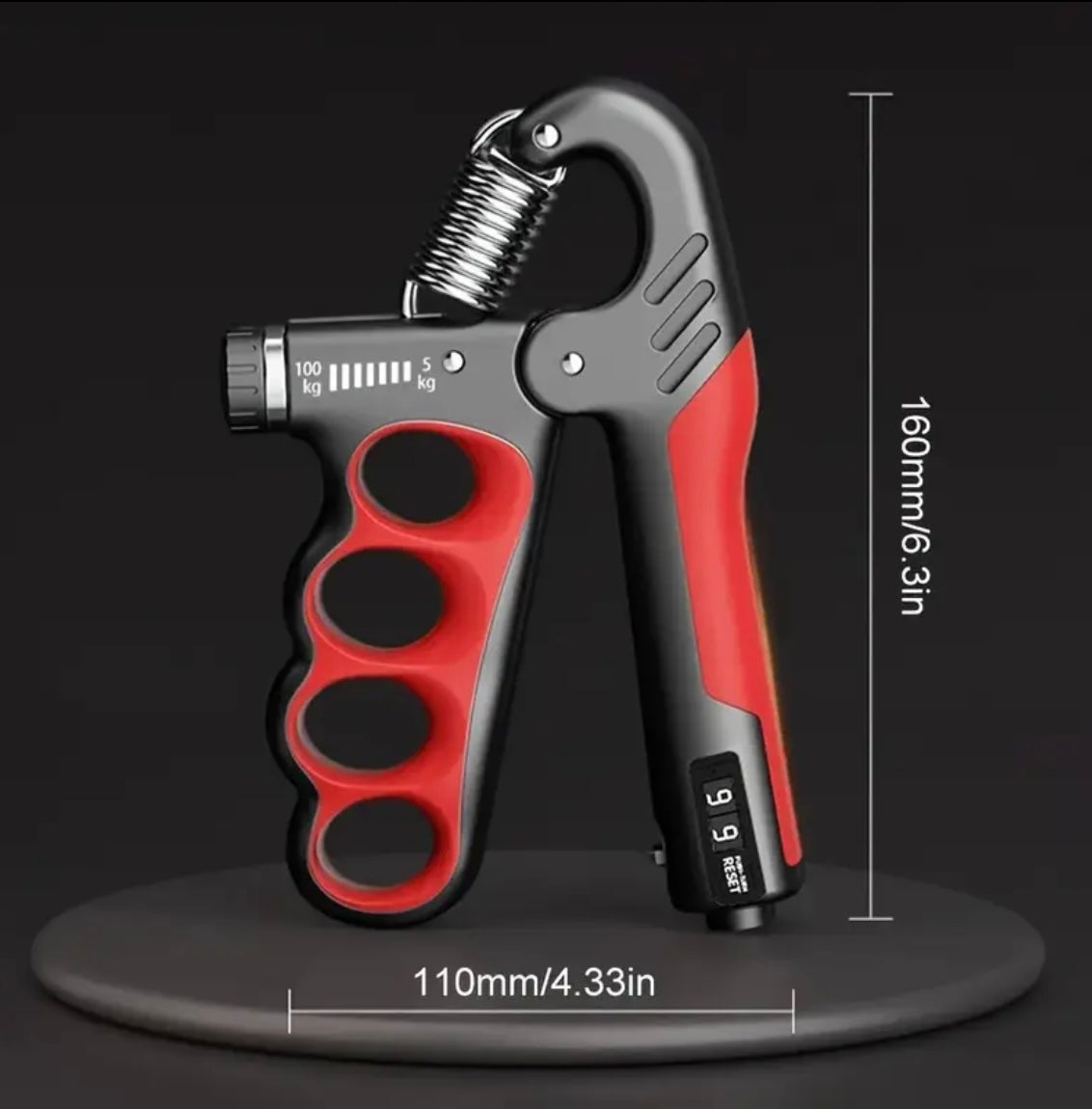 Adjustable Hand Gripper, 5-100kg Grip Strength [Pack of 4]