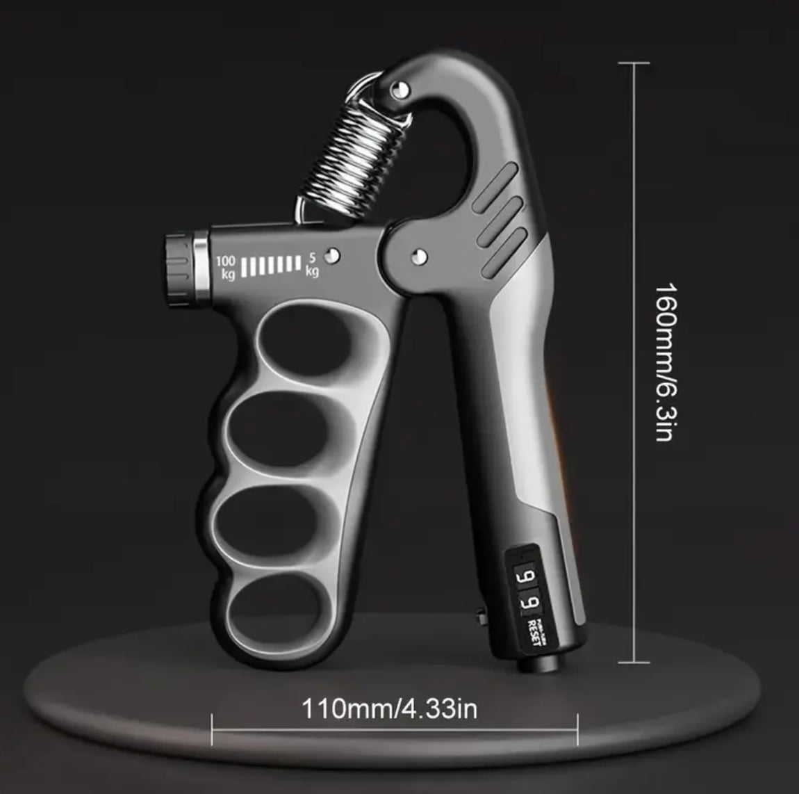 Adjustable Hand Gripper, 5-100kg Grip Strength [Pack of 4]